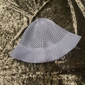 Blue Crochet Bucket Hat